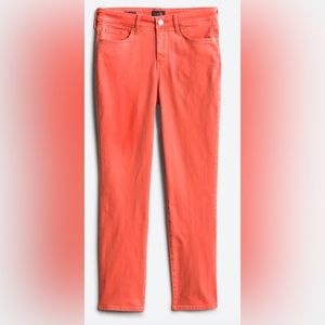 NYDJ Sheri Slim coral stretch jeans size 16 Lift X Tuck technology.  27” inseam